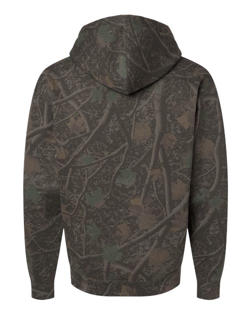 Independent Trading Co. IND4000 Heavyweight Hooded Sweatshirt - Darkwood Tree Camo - back