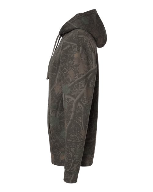 Independent Trading Co. IND4000 Heavyweight Hooded Sweatshirt - Darkwood Tree Camo - side
