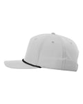 Richardson 258 Five-Panel Classic Rope Cap - Light Grey/ Black - side