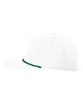Richardson 258 Five-Panel Classic Rope Cap - White/ Kelly Green - side