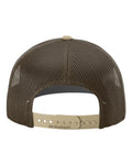 Richardson 112 Snapback Trucker Cap - Brown/ Khaki CMB - back