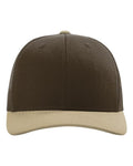 Richardson 112 Snapback Trucker Cap - Brown/ Khaki CMB - front