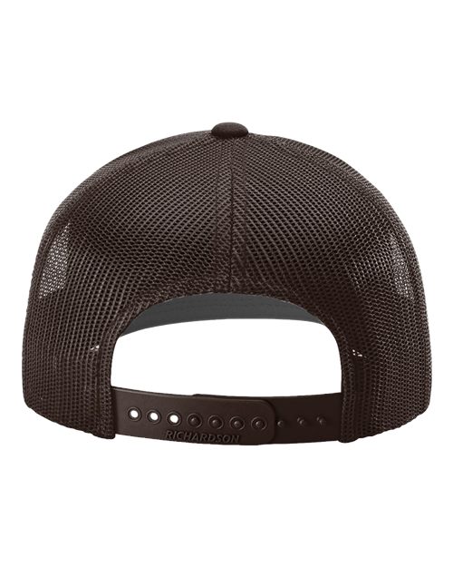 Richardson 112 Snapback Trucker Cap - Coffee - back