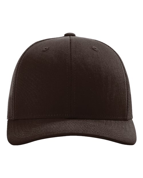Richardson 112 Snapback Trucker Cap - Coffee - front