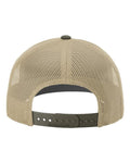 Richardson 112 Snapback Trucker Cap - Khaki/ Chocolate Chip CMB - back