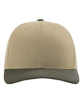 Richardson 112 Snapback Trucker Cap - Khaki/ Chocolate Chip CMB - front