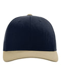 Richardson 112 Snapback Trucker Cap - Navy/ Khaki CMB - front