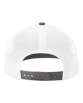 Richardson 112 Snapback Trucker Cap - White/ Charcoal CMB - back