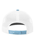 Richardson 112 Snapback Trucker Cap - White/ Columbia Blue CMB - back