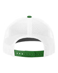 Richardson 112 Snapback Trucker Cap - White/ Kelly Green CMB - back
