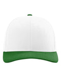 Richardson 112 Snapback Trucker Cap - White/ Kelly Green CMB - front