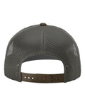 Richardson 112 Snapback Trucker Cap - Cream/ Grey Brown/ Brown - back