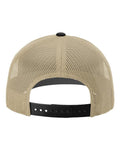 Richardson 112 Snapback Trucker Cap - Khaki/ Black CMB - back
