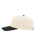 Richardson 356 Five-Panel Gramps Cap - Cream/ Black - side