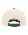 Richardson 356 Five-Panel Gramps Cap - Cream/ Dark Green - back