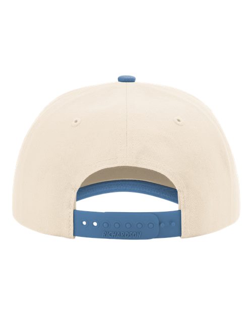 Richardson 356 Five-Panel Gramps Cap - Cream/ Light Denim - back
