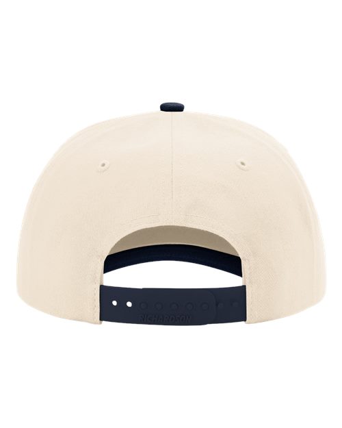 Richardson 356 Five-Panel Gramps Cap - Cream/ Navy - back