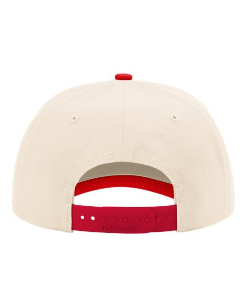 Richardson 356 Five-Panel Gramps Cap - Cream/ Red - back
