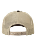Richardson 112FPR Five-Panel Trucker Rope Cap - Brown/ Khaki/ Khaki - back