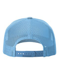 Richardson 112FPR Five-Panel Trucker Rope Cap - Columbia Blue/ Navy - back