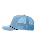 Richardson 112FPR Five-Panel Trucker Rope Cap - Columbia Blue/ Navy - side