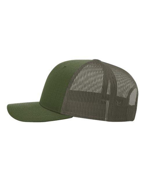 Richardson 112T Tactical Trucker Cap - Army Olive - side