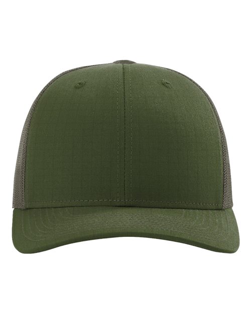 Richardson 112T Tactical Trucker Cap - Army Olive - front