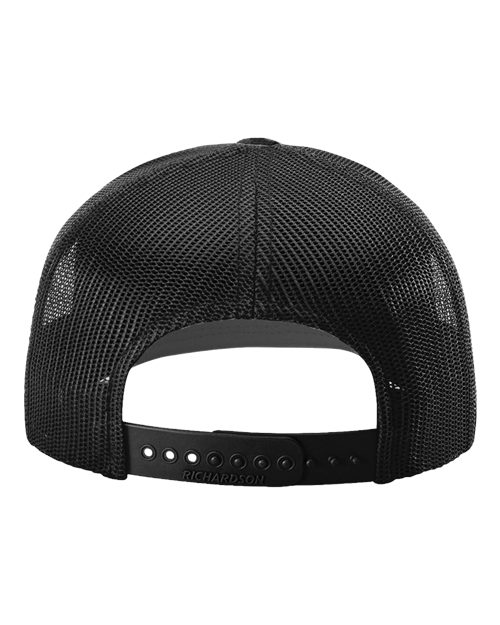 Richardson 112T Tactical Trucker Cap - Black - back