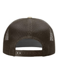 Richardson 168 Seven-Panel Trucker Cap - Pale Khaki/ Brown - back