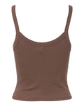 BELLA + CANVAS 1012 Women's Micro Rib Spaghetti Strap Tank - Solid Cocoa Blend - back