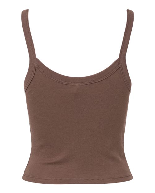 BELLA + CANVAS 1012 Women's Micro Rib Spaghetti Strap Tank - Solid Cocoa Blend - back