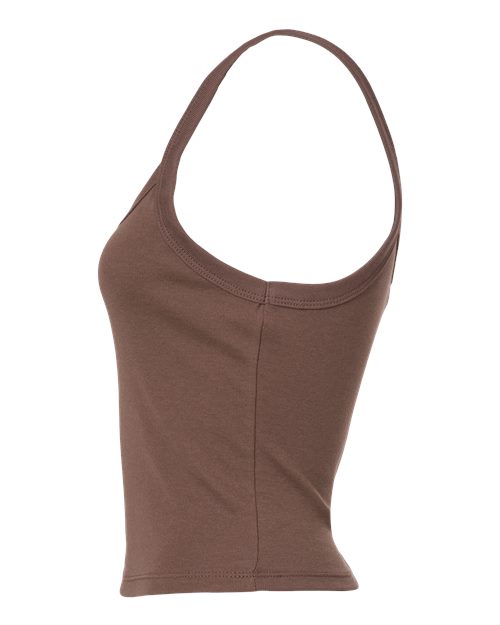 BELLA + CANVAS 1012 Women's Micro Rib Spaghetti Strap Tank - Solid Cocoa Blend - side