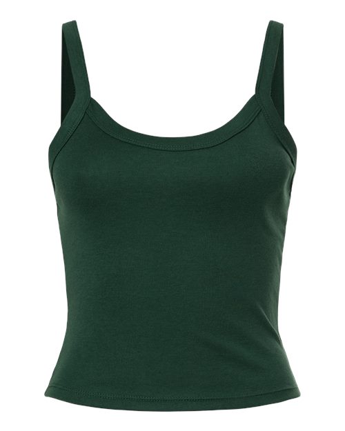 BELLA + CANVAS 1012 Women's Micro Rib Spaghetti Strap Tank - Solid Forest Blend - front