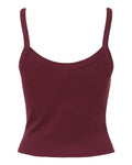 BELLA + CANVAS 1012 Women's Micro Rib Spaghetti Strap Tank - Solid Maroon Blend - back