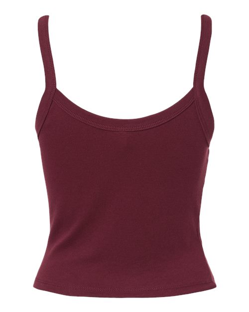 BELLA + CANVAS 1012 Women's Micro Rib Spaghetti Strap Tank - Solid Maroon Blend - back