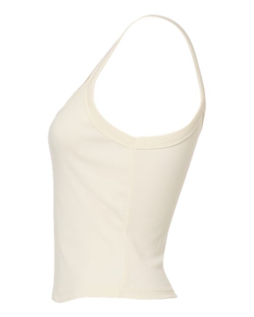 BELLA + CANVAS 1012 Women's Micro Rib Spaghetti Strap Tank - Solid Natural Blend - side