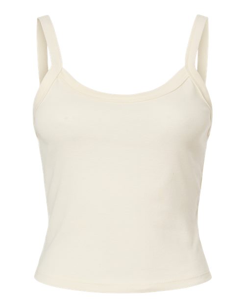 BELLA + CANVAS 1012 Women's Micro Rib Spaghetti Strap Tank - Solid Natural Blend - front
