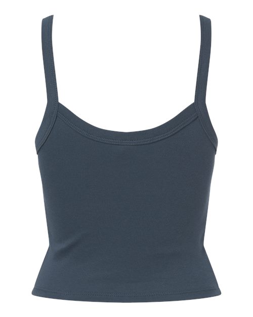 BELLA + CANVAS 1012 Women's Micro Rib Spaghetti Strap Tank - Solid Vintage Navy Blend - back