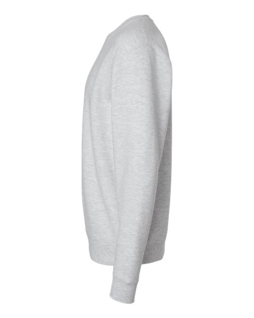 Independent Trading Co. IND3000 Unisex Heavyweight Crewneck Sweatshirt - Ash Heather - side