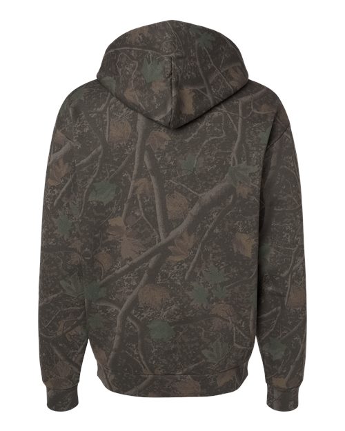 Independent Trading Co. IND330BLV Unisex Boulevard Heavyweight Hooded Sweatshirt - Darkwood Tree Camo - back