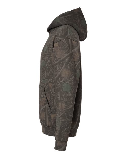 Independent Trading Co. IND330BLV Unisex Boulevard Heavyweight Hooded Sweatshirt - Darkwood Tree Camo - side