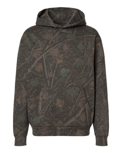 Independent Trading Co. IND330BLV Unisex Boulevard Heavyweight Hooded Sweatshirt - Darkwood Tree Camo - front