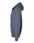 Independent Trading Co. IND4000Z Unisex Heavyweight Full-Zip Hooded Sweatshirt - Storm Blue - side