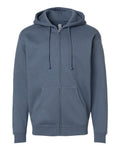 Independent Trading Co. IND4000Z Unisex Heavyweight Full-Zip Hooded Sweatshirt - Storm Blue - front