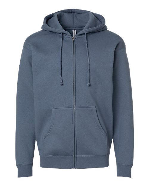 Independent Trading Co. IND4000Z Unisex Heavyweight Full-Zip Hooded Sweatshirt - Storm Blue - front