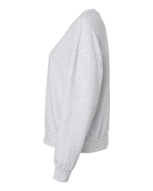 Independent Trading Co. PRM2700 Women's California Wave Wash Sunday Crewneck Sweatshirt - Ash Heather - side