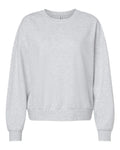 Independent Trading Co. PRM2700 Women's California Wave Wash Sunday Crewneck Sweatshirt - Ash Heather - front