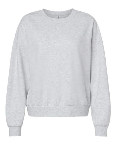 Independent Trading Co. PRM2700 Women's California Wave Wash Sunday Crewneck Sweatshirt - Ash Heather - front