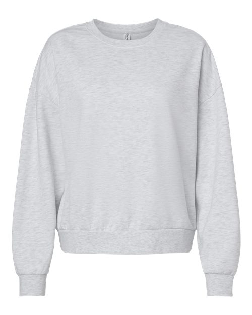 Independent Trading Co. PRM2700 Women's California Wave Wash Sunday Crewneck Sweatshirt - Ash Heather - front