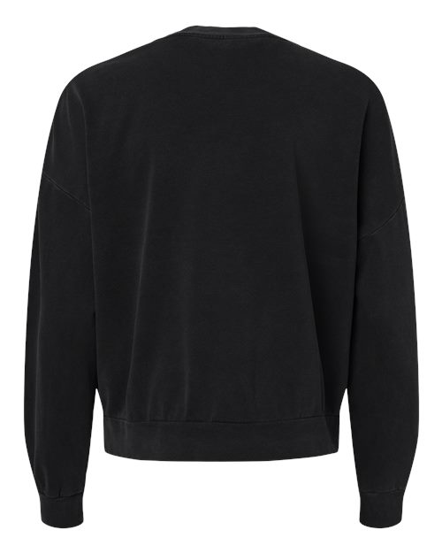 Independent Trading Co. PRM2700 Women's California Wave Wash Sunday Crewneck Sweatshirt - Black - back